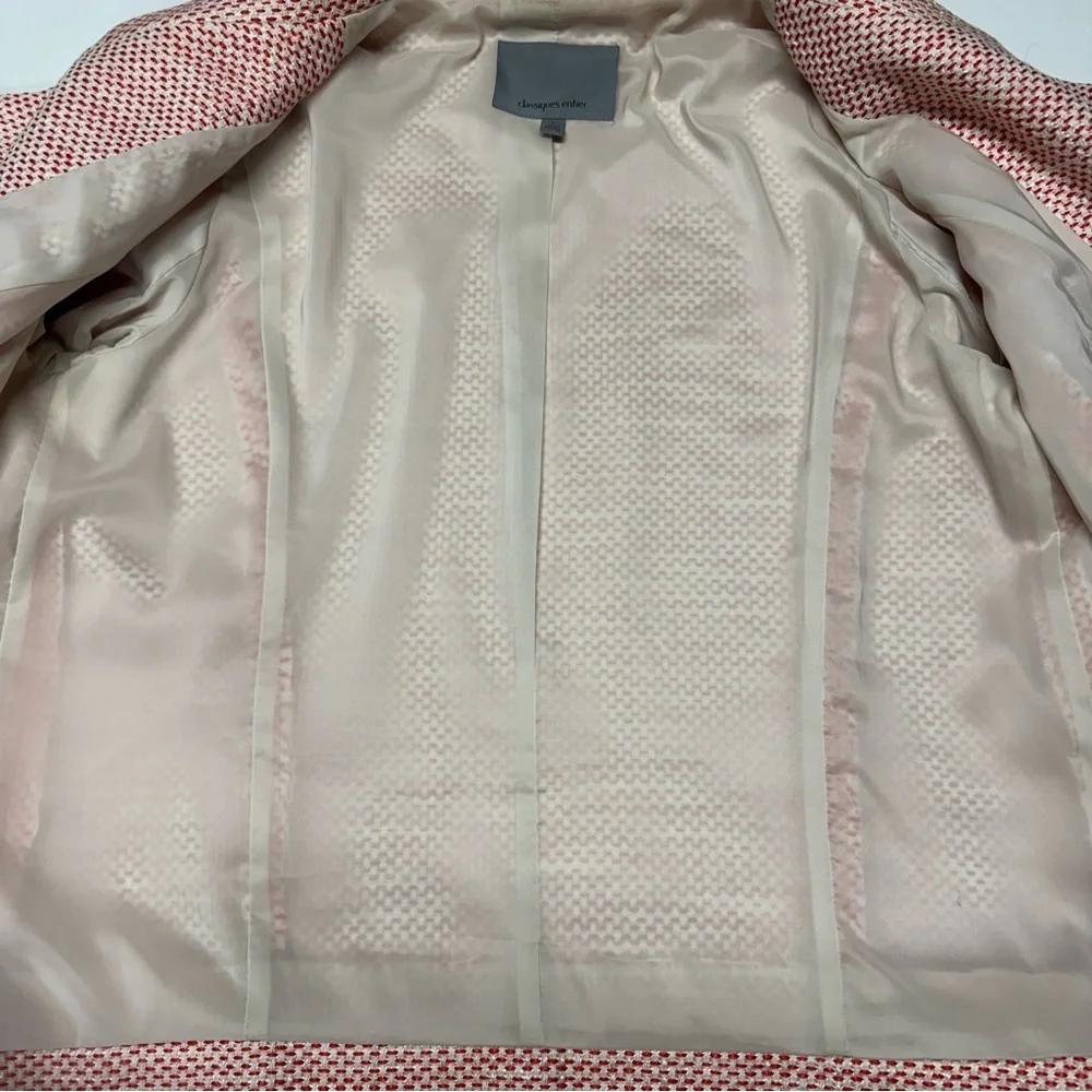 Classiques Entier | Front Zip Moto Blazer In Red Honey Tweed